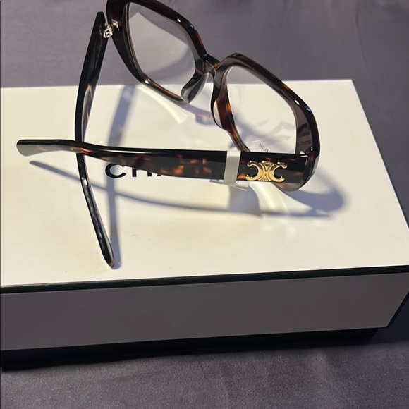 Brown Rectangular Glasses with Clear Lenses and Glossy Frame - Picture 3 of 15